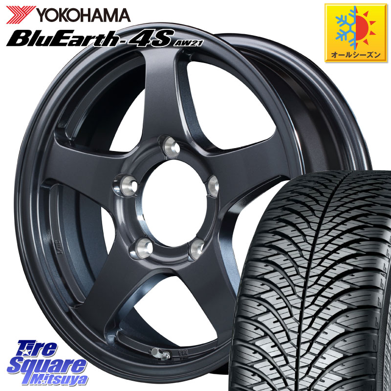 YOKOHAMA R3328 BluEarth-4S AW21 オールシーズンタイヤ ヨコハマ 215/65R16MANARAY オフパフォーマー OFF PERFORMER RT-5N+2 GM 16X5.5J 22 5穴 139.7 ジムニー専用(要オーバーフェンダー等)｜タイヤスクエアミツヤ