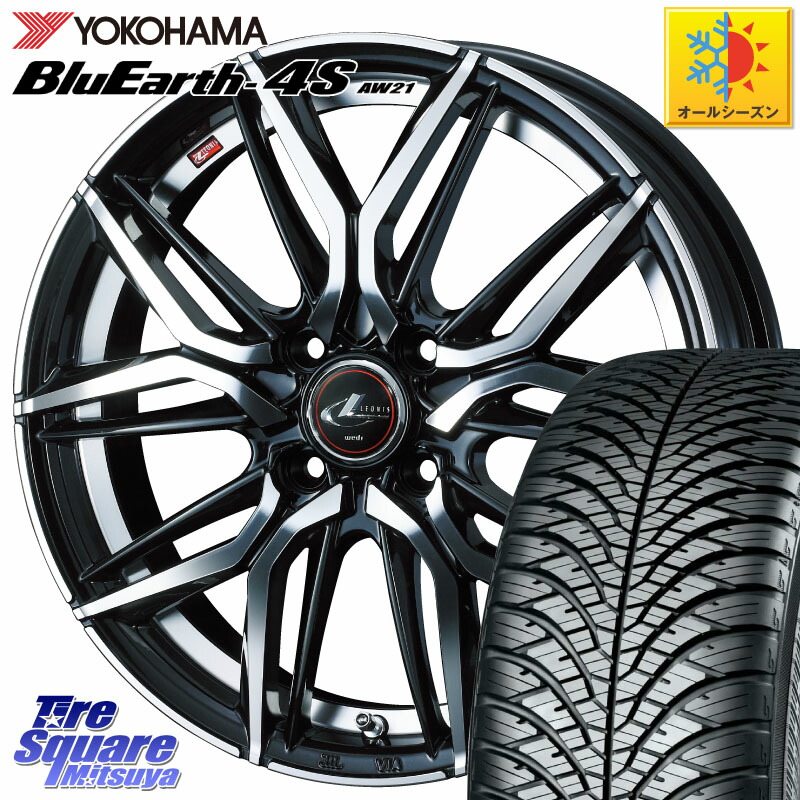 YOKOHAMA R7616 BluEarth-4S AW21 オールシーズンタイヤ ヨコハマ 215/70R16WEDS 40788 レオニス LEONIS LM 16インチ 16X6.0J 42 4穴 100 ロッキー ガソリン車 4穴 ライズ ガソリン車 4穴｜タイヤスクエアミツヤ