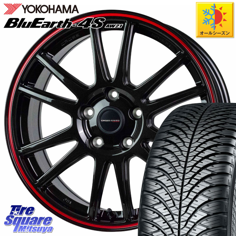 YOKOHAMA R8976 BluEarth-4S AW21 オールシーズンタイヤ ヨコハマ 215/45R18HotStuff クロススピード CR6 CR-6 軽量ホイール 18インチ 18X8.0J 45 5穴 114.3 90系ノア/ヴォクシー プリウスアルファ ノア NOAH ジェイド シビック|タイヤスクエアミツヤ