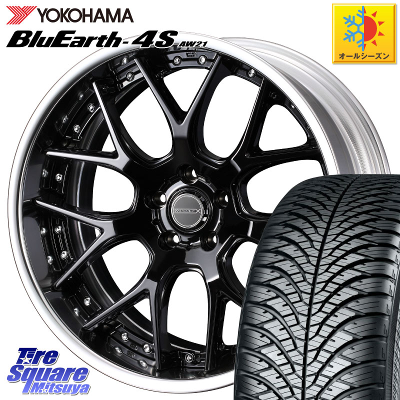 YOKOHAMA R5427 BluEarth-4S AW21 オールシーズンタイヤ ヨコハマ 245/40R18 WEDS MAVERICK 1307M BK S-LoDisk 18インチ 2ピース 18 X 8.0J +50 5穴 114.3 WRX S4(VBH)