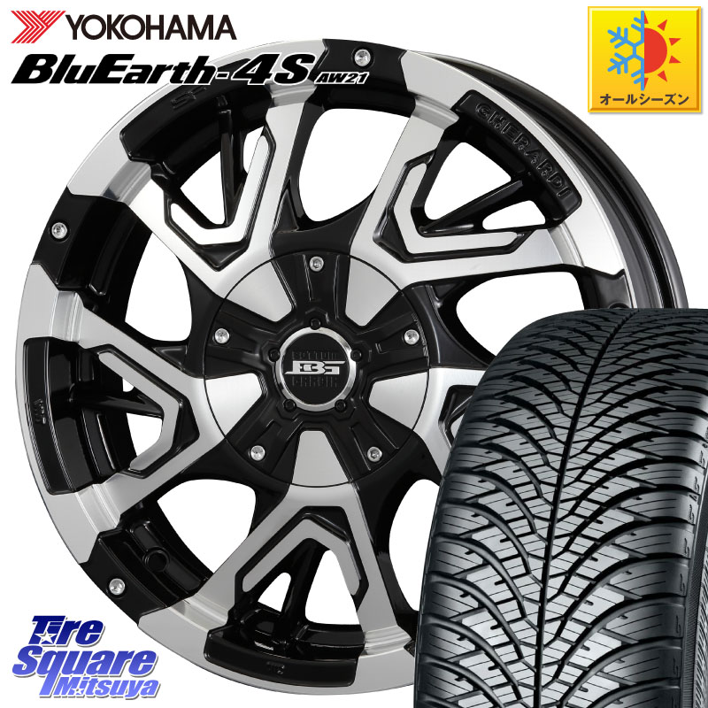 YOKOHAMA R8810 BluEarth-4S AW21 オールシーズンタイヤ ヨコハマ 165/60R15KOSEI ボトムガルシア ゲラルディ ホイール 15X4.5J 45 4穴 100 デリカミニ4WD キャスト[アクティバ] ハスラー ピクシスジョイ[Cグレード] ハイゼットアゲトラCustom車用※軽自動車専用ホイー｜タイヤスクエアミツヤ
