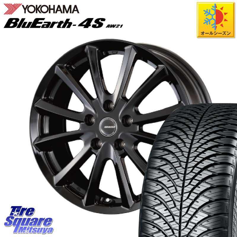 YOKOHAMA R4438 BluEarth-4S AW21 オールシーズンタイヤ ヨコハマ 235/60R18 KOSEI クレイシズVS6 QRA800Bホイール 18 X 7.0J +48 5穴 114.3