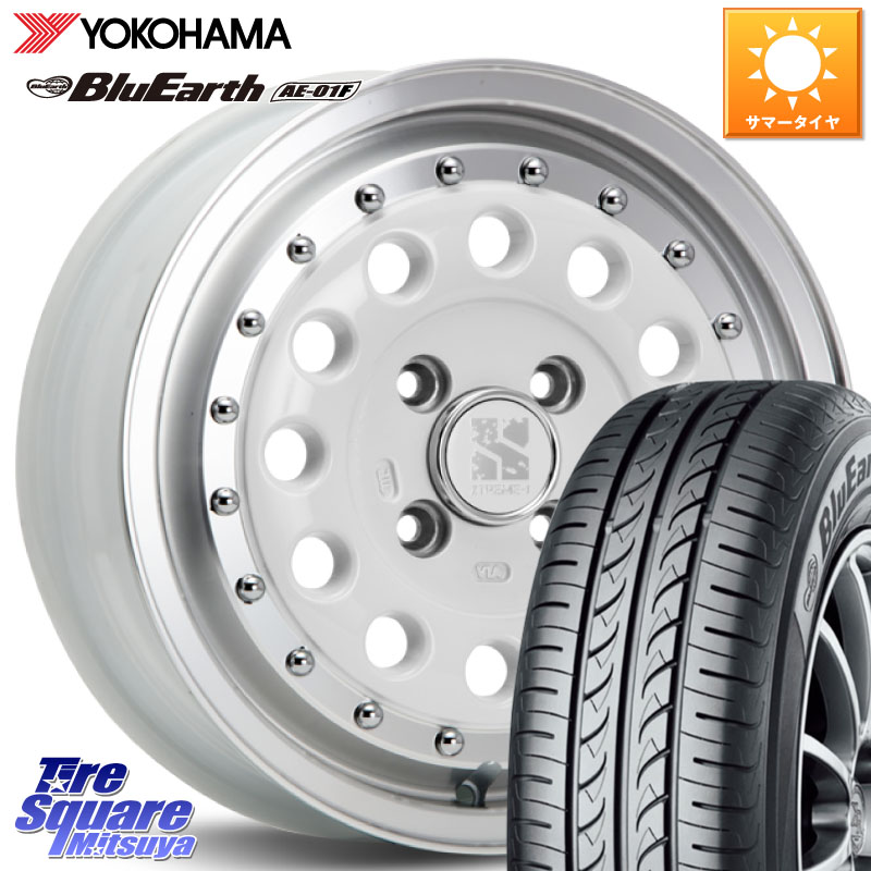 MLJ XTREME-J エクストリーム RUGGED WH 14インチ 14 X 5.0J +35 4穴 100 YOKOHAMA F8321 BluEarth AE01F ヨコハマ 165/70R14