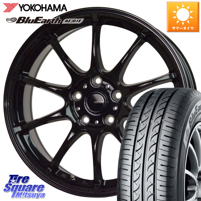 YOKOHAMA F8335 BluEarth AE01F ヨコハマ 195/55R16HotStuff G.SPEED G-07 ホイール 16インチ ジースピード 16X6.5J 48 5穴 100 10系シエンタ プレミオ アリオン｜タイヤスクエアミツヤ