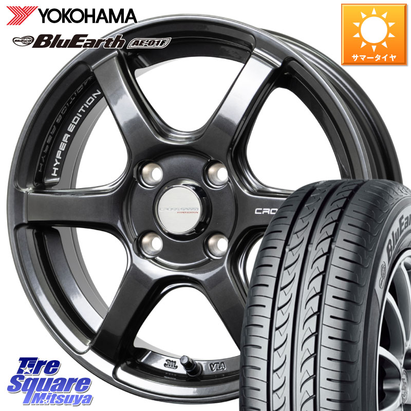 HotStuff クロススピード RS6 軽量ホイール 14インチ 14 X 4.5J +45 4穴 100 YOKOHAMA F8321 BluEarth AE01F ヨコハマ 165/70R14 Mx27/37/47Sソリオ・デリカD2 ハスラー MAx6S系ソリオ