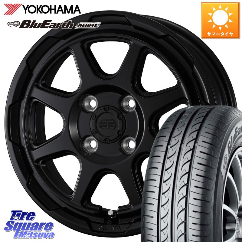 WEDS STADTBERGE BLK スタットベルク ホイール 14インチ 14 X 5.0J +39 4穴 100 YOKOHAMA F8325 BluEarth AE01F ヨコハマ 175/70R14 アクア