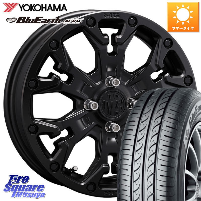 YOKOHAMA F8334 BluEarth AE01F ヨコハマ 195/60R16CRIMSON MG GOLEM Jr ホイール 16インチ 16X6.0J 38 4穴 100 E13オーラ|タイヤスクエアミツヤ
