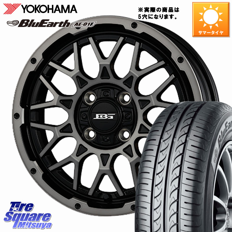 KOSEI BOTTOMGARCIA SHADOWBAHT ホイール 16インチ 16 X 7.0J +38 5穴 114.3 YOKOHAMA F8335 BluEarth AE01F ヨコハマ 195/55R16