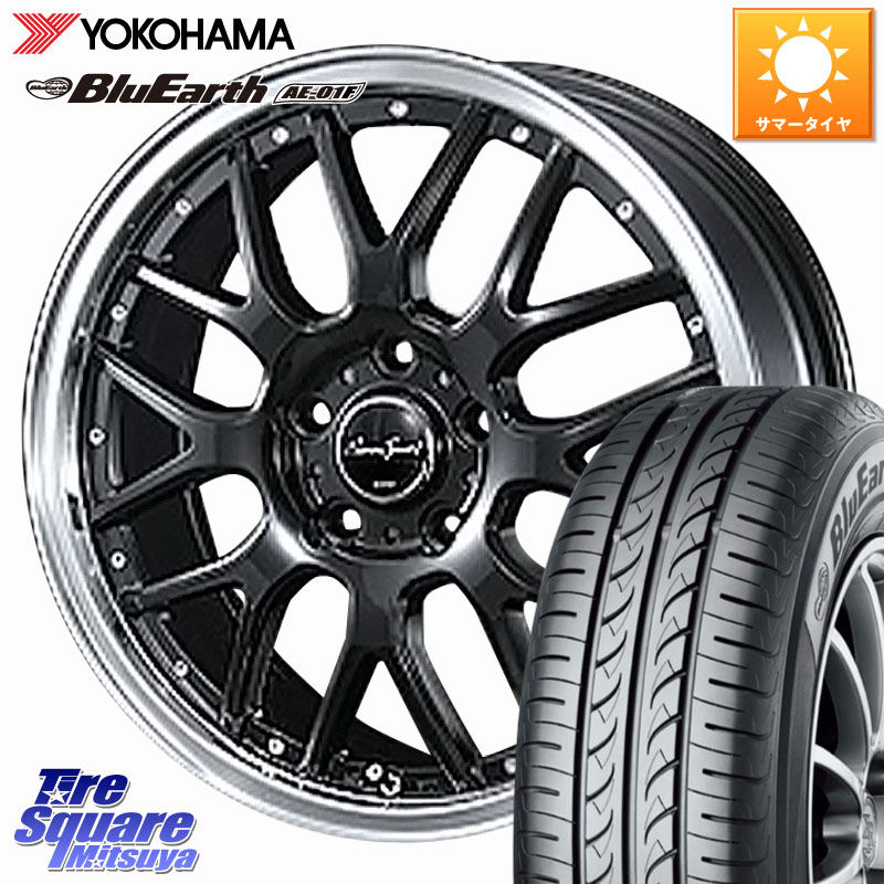 YOKOHAMA F8334 BluEarth AE01F ヨコハマ 195/60R16BLEST EuroSport Type815 ホイール 16インチ 16X6.0J 43 5穴 100 ウィッシュ WISH｜タイヤスクエアミツヤ