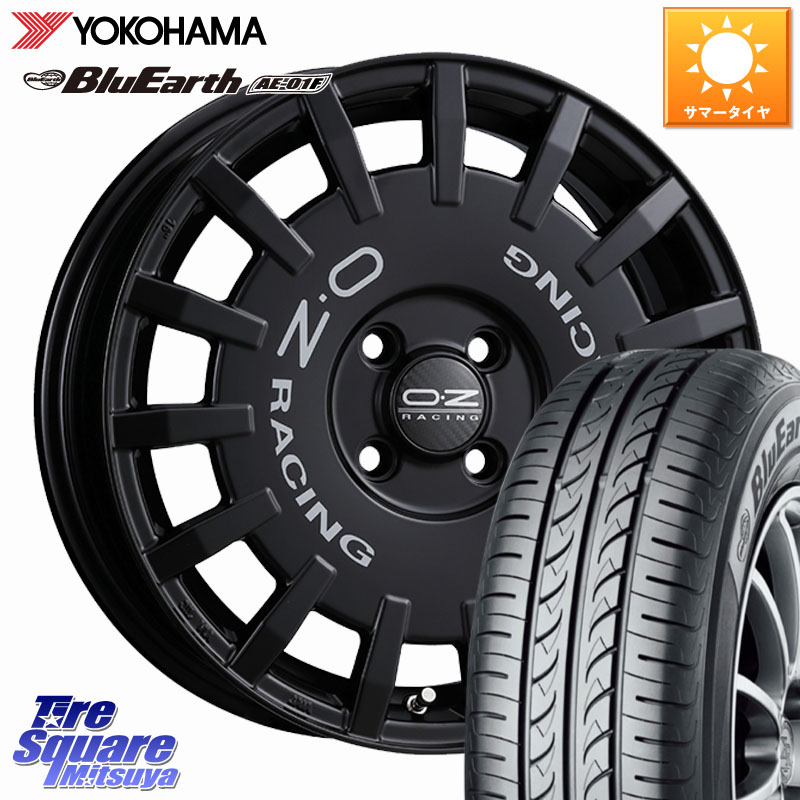 YOKOHAMA F8335 BluEarth AE01F ヨコハマ 195/55R16OZ Rally Racing ラリーレーシング ホイール 16インチ 16X7.0J(FIAT 500e) 35 4穴 98 フィアット 500e｜タイヤスクエアミツヤ