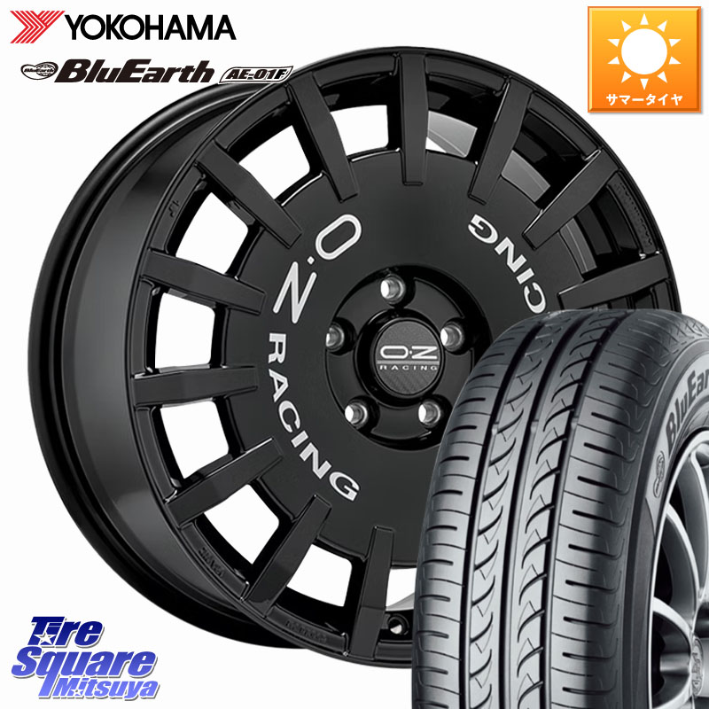 YOKOHAMA F8332 BluEarth AE01F ヨコハマ 215/60R16OZ Rally Racing ラリーレーシング ホイール 16インチ 16X7.0J 35 5穴 114.3 マークXジオ クラウンロイヤル クラウンハイブリッド クラウンハイブリッド 220・H20系 クラウン 220系｜タイヤスクエアミツヤ