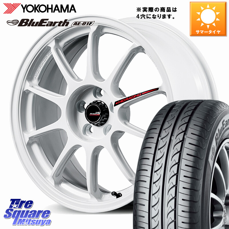 YOKOHAMA F8323 BluEarth AE01F ヨコハマ 185/55R16MANARAY MID RACING R10 EVO ホイール 16インチ レーシング◇参考画像 16X7.0J 35 4穴 100 ヤリス カスタム前提｜タイヤスクエアミツヤ