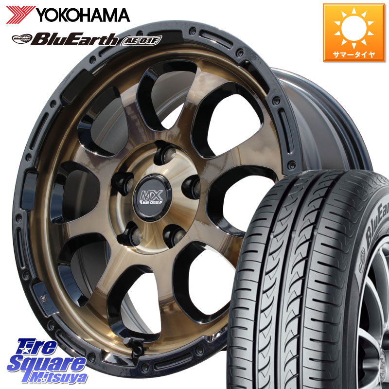 HotStuff マッドクロス GRACE グレイス BR 5H ブロンズ ホイール 16インチ 16 X 7.0J +38 5穴 114.3 YOKOHAMA F8335 BluEarth AE01F ヨコハマ 195/55R16