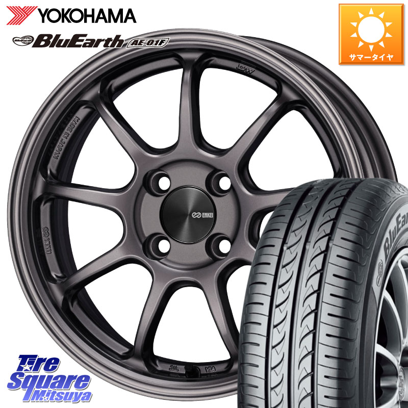 ENKEI PerformanceLine PF09 ホイール 4本 15インチ 15 X 6.0J +42 4穴 100 YOKOHAMA F8326 BluEarth AE01F ヨコハマ 175/65R15 アクア 160系カローラフィールダー スイフト4穴 130系ヴィッツ