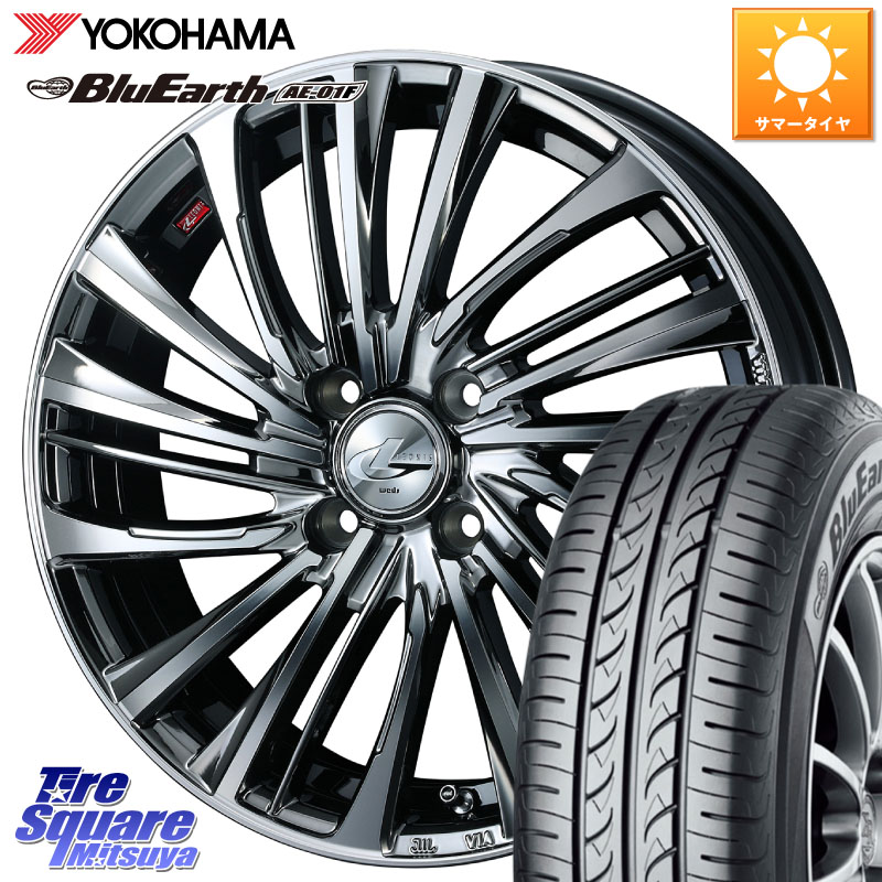 YOKOHAMA F8334 BluEarth AE01F ヨコハマ 195/60R16WEDS ウェッズ weds レオニス LEONIS FS 16インチ 16X6.0J 42 4穴 100 E13オーラ ブルーバードシルフィ 日産｜タイヤスクエアミツヤ