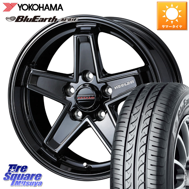 WEDS KEELER TACTICS ブラック ホイール 4本 16インチ キーラー タクティクス 16 X 7.0J +38 5穴 114.3 YOKOHAMA F8329 BluEarth AE01F ヨコハマ 205/60R16 90系ノア ヴォクシー プリウスアルファ RP6～8ステップワゴン