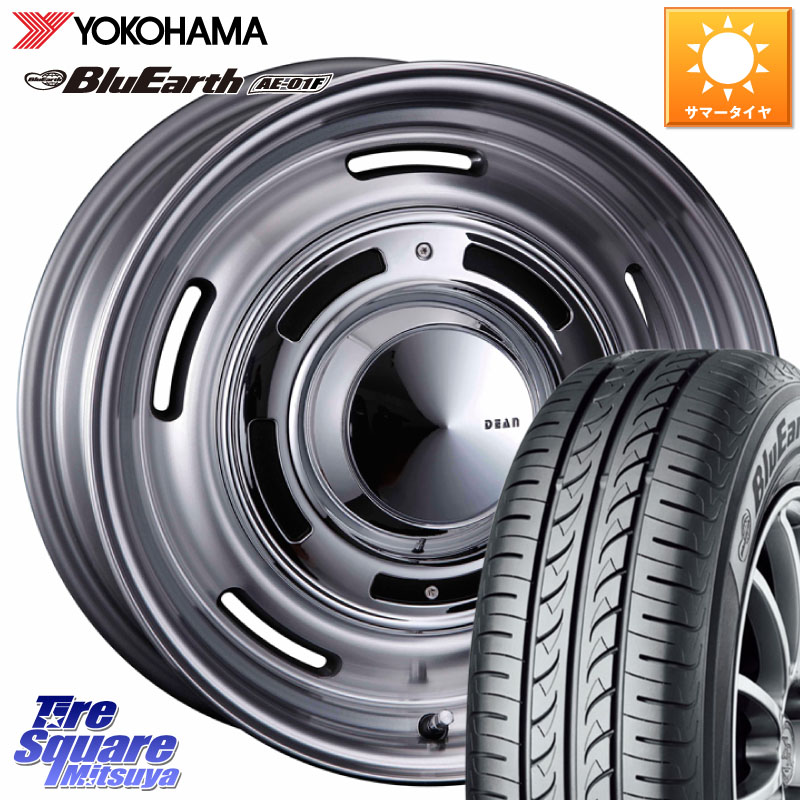 CRIMSON ディーン クロスカントリー グレー 16インチ 16 X 6.0J +42 4穴 100 YOKOHAMA F8323 BluEarth AE01F ヨコハマ 185/55R16 アクア 160系カローラフィールダー ヤリス ロードスター スイフト4穴 130系ヴィッツ スペイド