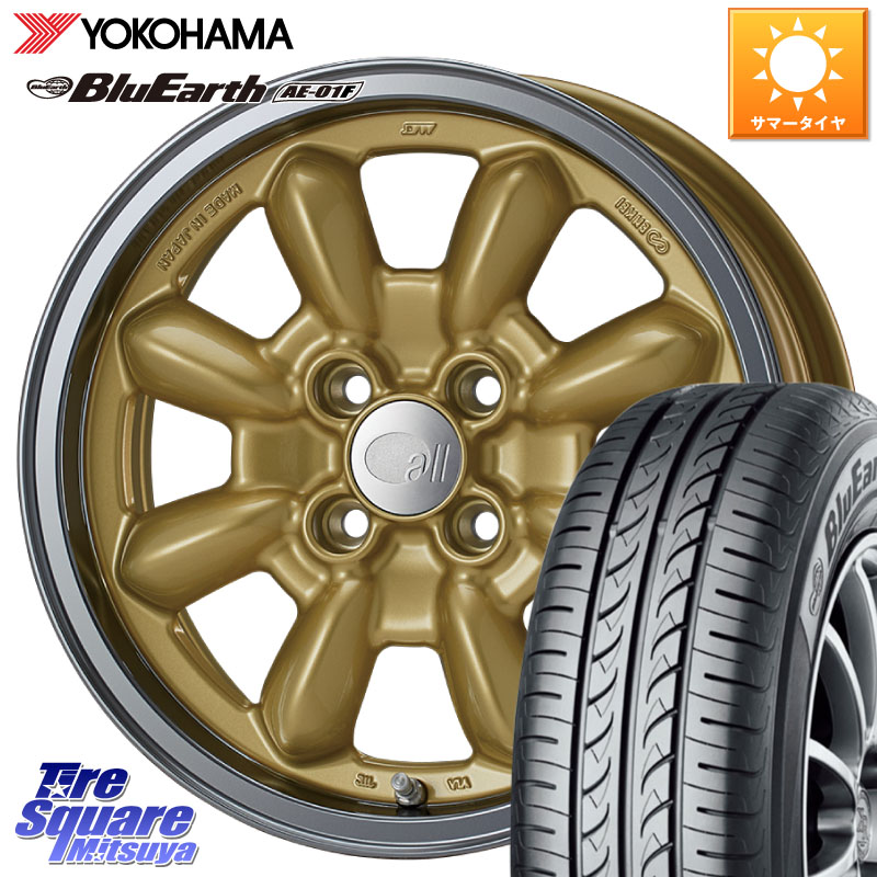 YOKOHAMA F8324 BluEarth AE01F ヨコハマ 185/65R15ENKEI エンケイ ALL EIGHTEEN Classical Spoke 15インチ 15X6.0J 38 4穴 100 アクアクロスオーバー FITクロスター イスト ist カローラフィールダー｜タイヤスクエアミツヤ