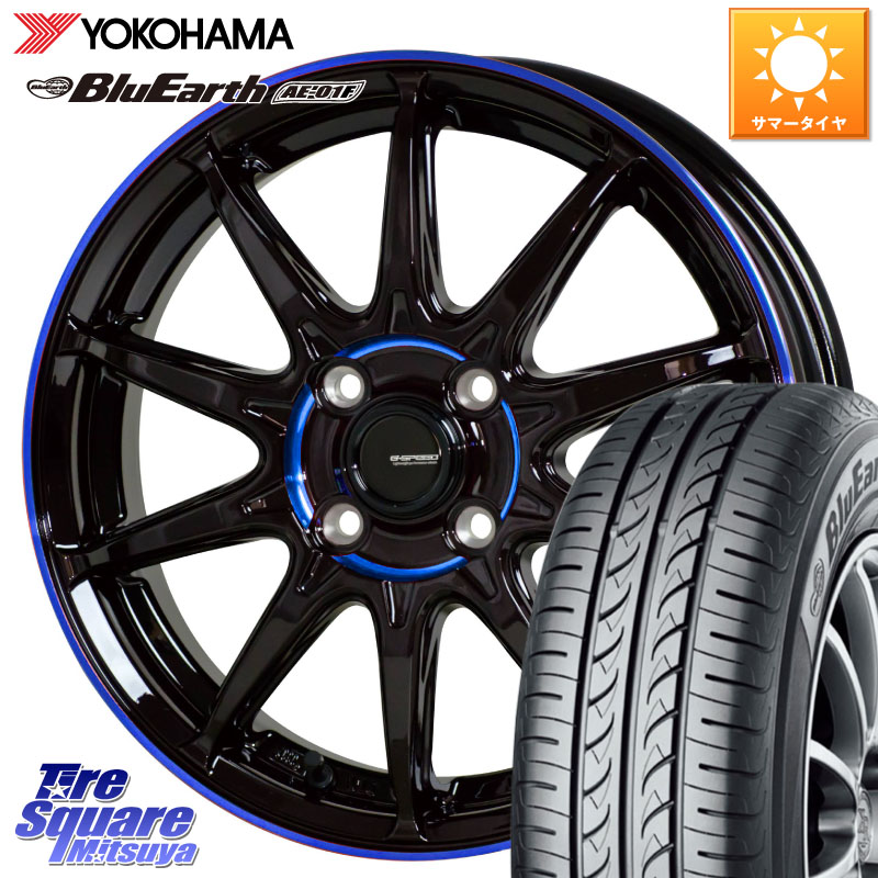 YOKOHAMA F8325 BluEarth AE01F ヨコハマ 175/70R14HotStuff 軽量設計 G.SPEED P-05R P05R ホイール 14インチ 14X4.5J 45 4穴 100 Mx27/37/47Sソリオ・MB37SデリカD2 デリカD:2 D2｜タイヤスクエアミツヤ