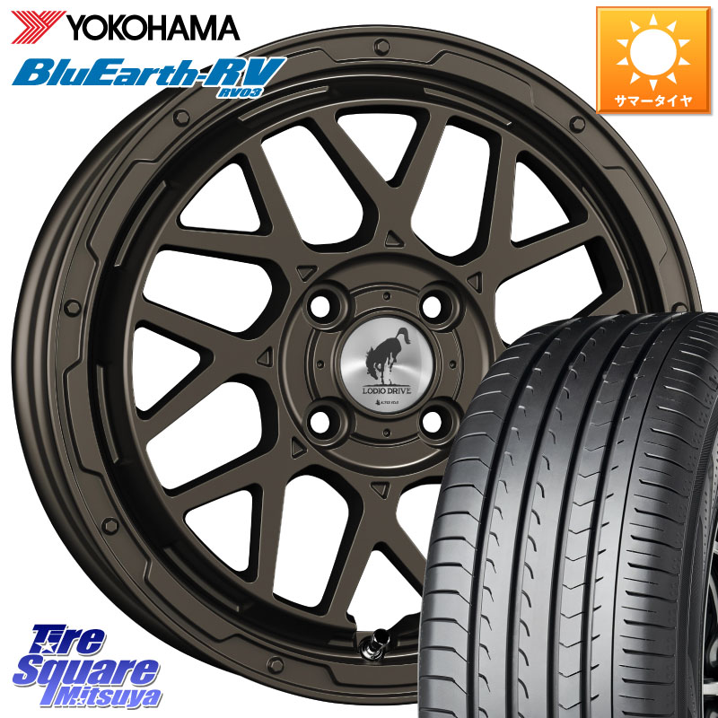 YOKOHAMA ブルーアース ミニバン 在庫● RV03 RV-03 ヨコハマ 195/60R16SUPER STAR LODIO DRIVE ロディオドライブ 8M MONO モノ 16インチ 16X6.0J 42 4穴 100 E13オーラ ブルーバードシルフィ 日産｜タイヤスクエアミツヤ