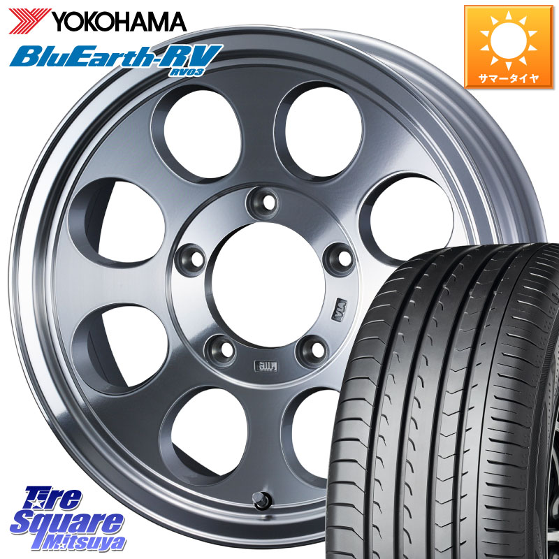 YOKOHAMA ブルーアース ミニバン RV03 RV-03 ヨコハマ 215/65R16WEDS JIMLINE TYPE2 POL 16インチ ジムライン 16X5.5J 22 5穴 139.7 ジムニー専用(要オーバーフェンダー等) AZオフロード カスタムサイズ|タイヤスクエアミツヤ