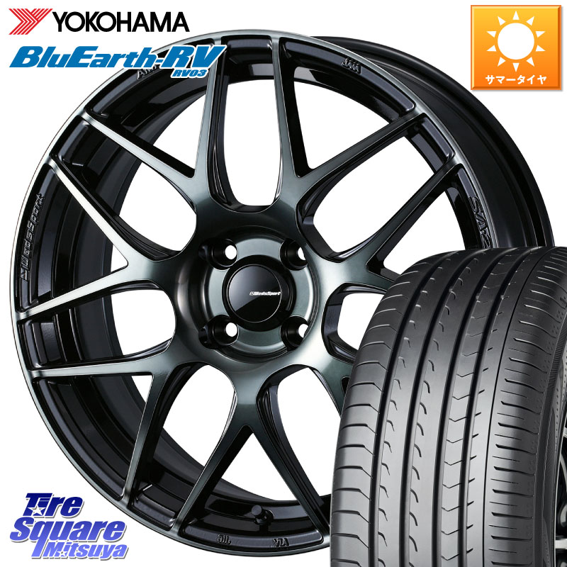 YOKOHAMA R8245 ブルーアース ミニバン RV03 RV-03 ヨコハマ 205/50R17WEDS WedsSport SA-27R SA27R ウェッズ スポーツ ホイール 17インチ 17X6.5J 42 4穴 100 E13オーラ｜タイヤスクエアミツヤ