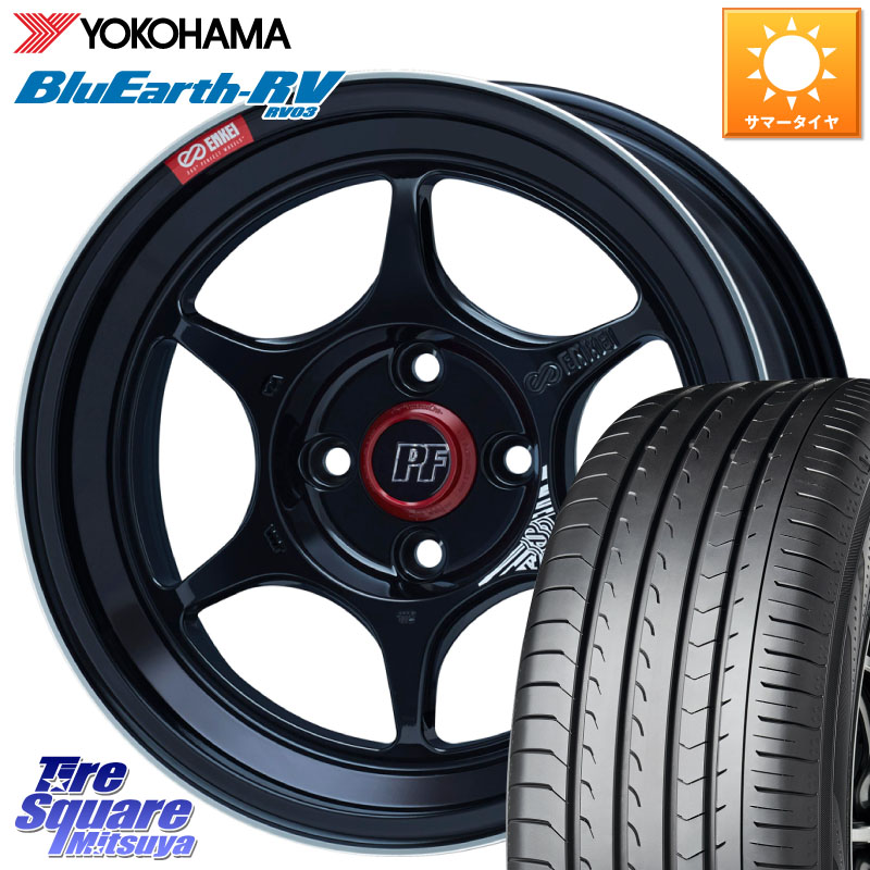 YOKOHAMA ブルーアース ミニバン RV03 RV-03 ヨコハマ 215/45R17ENKEI エンケイ PerformanceLine PF06 BK ホイール 17インチ 17X7.5J 38 4穴 100 MAZDA2|タイヤスクエアミツヤ