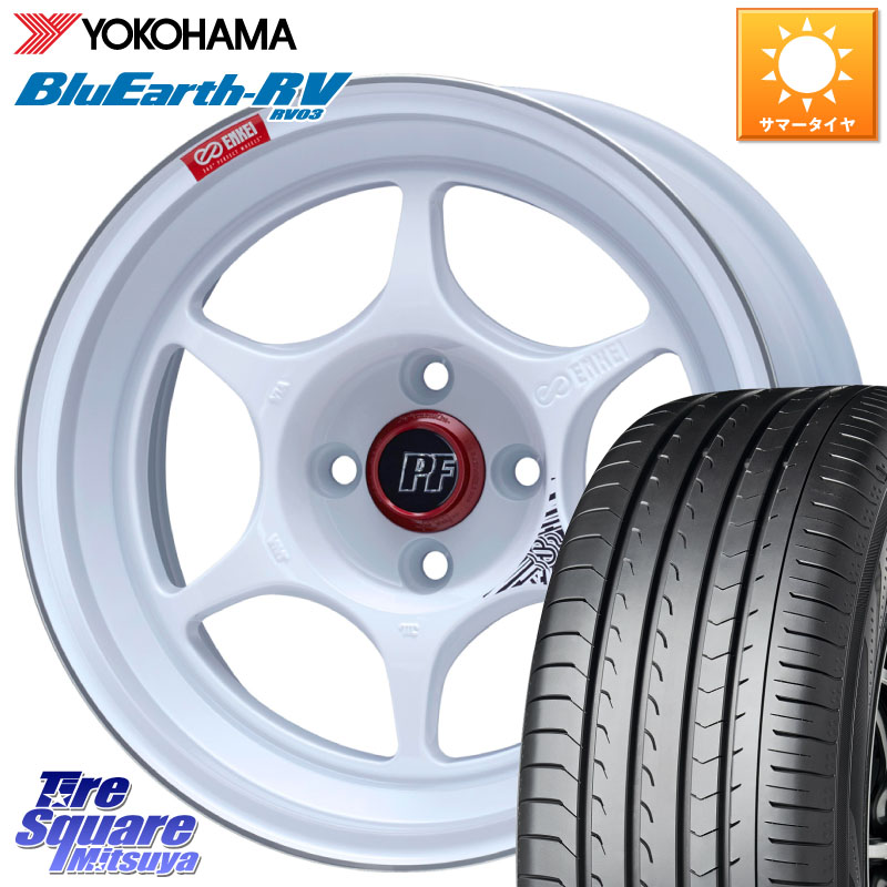 YOKOHAMA ブルーアース ミニバン 在庫● RV03 RV-03 ヨコハマ 195/60R16ENKEI エンケイ PerformanceLine PF06 ホイール 16インチ 16X6.5J 45 4穴 100 E13オーラ|タイヤスクエアミツヤ