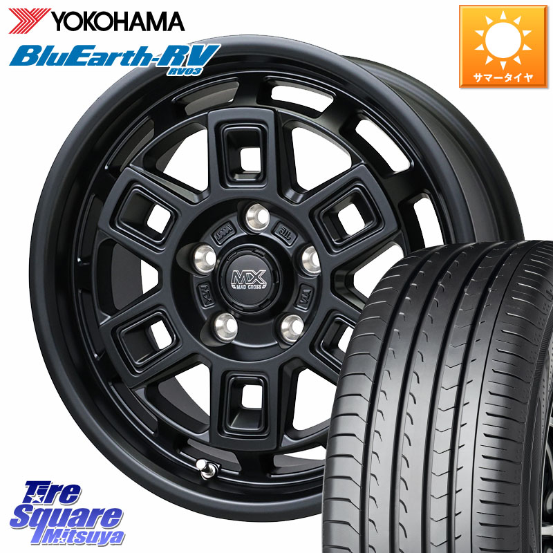 HotStuff MAD CROSS AEVER マッドクロス アイヴァー ホイール 16インチ 16 X 7.0J +38 5穴 114.3 YOKOHAMA ブルーアース ミニバン RV03 RV-03 ヨコハマ 215/60R16