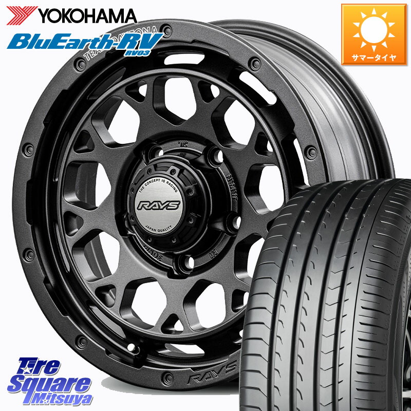 RAYS 【欠品次回8~9月】 TEAM DAYTONA M9+ Spec M ※インセット-5 ホイール 16インチ 16 X 6.0J +0 5穴 139.7 YOKOHAMA ブルーアース ミニバン RV03 RV-03 ヨコハマ 215/65R16 ジムニー専用(要オーバーフェンダー等) ジムニ－シエラ・ノマド(カスタム)