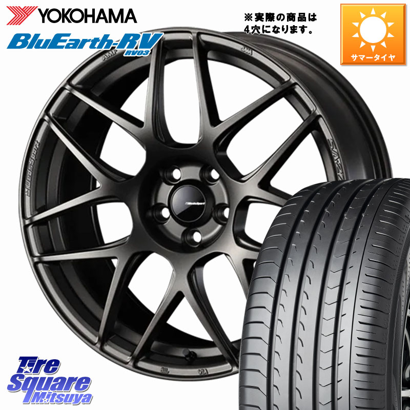 YOKOHAMA R8245 ブルーアース ミニバン RV03 RV-03 ヨコハマ 205/50R17WEDS WedsSport SA-27R SA27R ウェッズ スポーツ ホイール ◇参考画像 17インチ 17X6.5J 42 4穴 100 E13オーラ|タイヤスクエアミツヤ