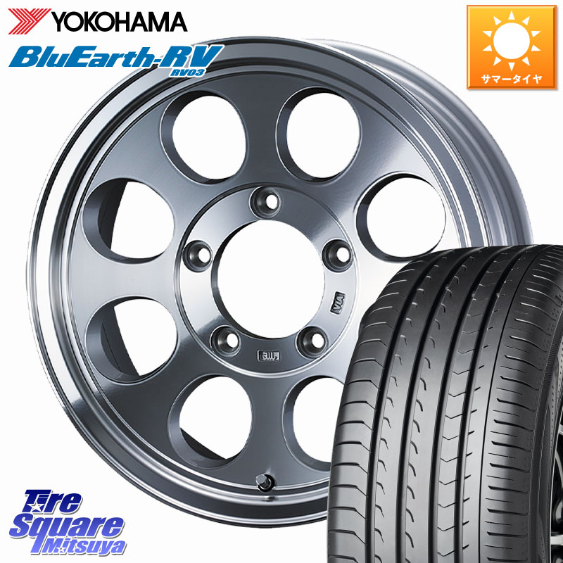 YOKOHAMA ブルーアース ミニバン RV03 RV-03 ヨコハマ 215/65R16WEDS JIMLINE TYPE2 POL ※インセット-5 ホイール 16インチ ジムライン 16X6.0J 0 5穴 139.7 ジムニー専用(要オーバーフェンダー等) ジムニ&minus;シエラ/ノマド(カスタム)｜タイヤスクエアミツヤ