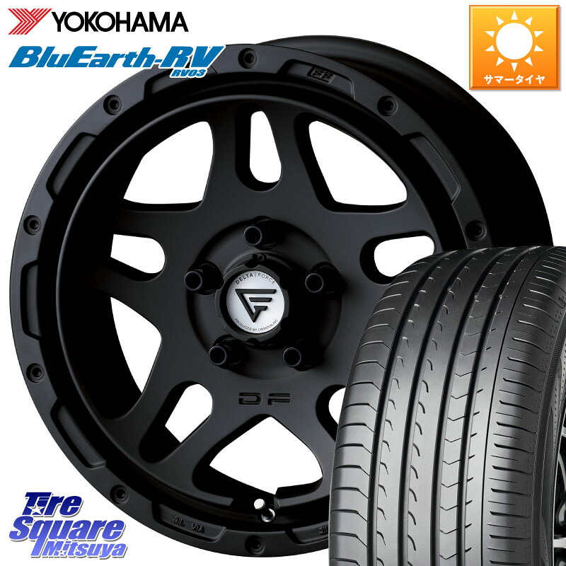 DELTA FORCE OVERLANDER ホイール 17インチ 17 X 7.0J +32 5穴 114.3 YOKOHAMA ブルーアース ミニバン RV03 RV-03 ヨコハマ 215/50R17