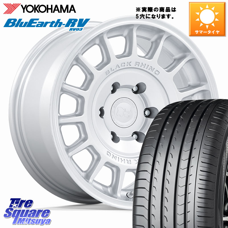 YOKOHAMA R7623 ブルーアース ミニバン RV03 RV-03 ヨコハマ 225/65R17BLACK RHINO VOLL ボル シルバー ホイール 17インチ ブラックライノ◇参考画像 17X8.0J 38 5穴 114.3 80系ハリアー RAV4 50系 NX レクサス ハリアー｜タイヤスクエアミツヤ