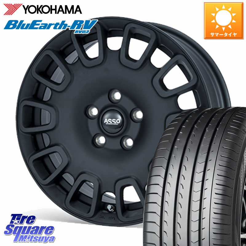 ASSO Partire10°専用ボルト付属 ホイール 16インチ 16 X 6.5J(PEUGET RIFTER K9P) +45 5穴 108 YOKOHAMA ブルーアース ミニバン RV03 RV-03 ヨコハマ 215/65R16 プジョー リフター