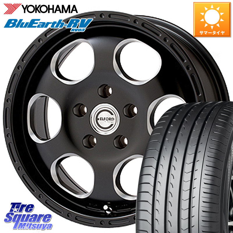 MEIWA Blood Stock One Piece ホイール 16インチ 16 X 7.0J +35 5穴 114.3 YOKOHAMA ブルーアース ミニバン RV03 RV-03 ヨコハマ 215/60R16