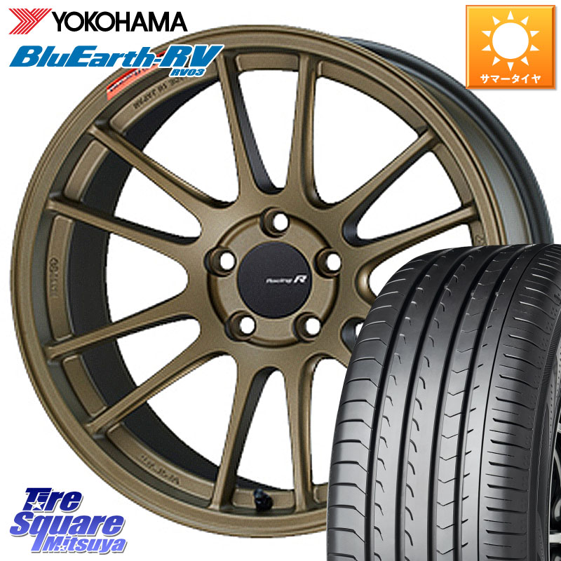 YOKOHAMA ブルーアース ミニバン RV03 RV-03 ヨコハマ 225/45R18ENKEI エンケイ Racing Revolution GTC01RR ホイール 18X8.5J 35 5穴 114.3|タイヤスクエアミツヤ
