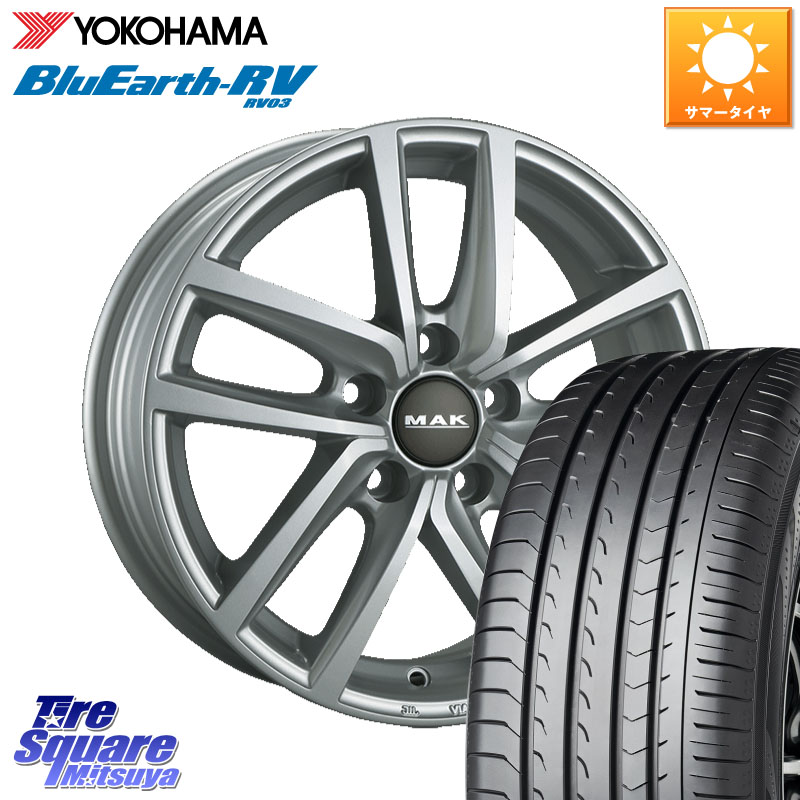 YOKOHAMA ブルーアース ミニバン RV03 RV-03 ヨコハマ 205/55R17阿部商会 MAK DRESDEN ホイール 17インチ 17X7.0J(VW GOLFALLTRACK AU) 48 5穴 112 フォルクスワーゲン ゴルフオールトラック|タイヤスクエアミツヤ