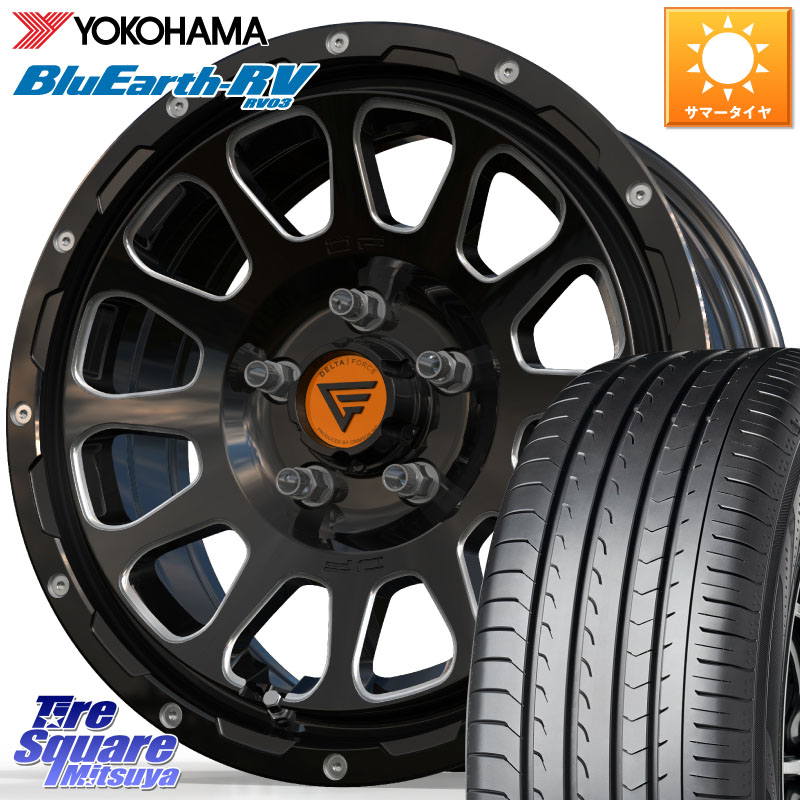 YOKOHAMA ブルーアース ミニバン RV03 RV-03 ヨコハマ 205/65R16DELTA FORCE デルタフォース オーバル 16インチ 16X7.0J 35 5穴 114.3 ティアナ 日産|タイヤスクエアミツヤ