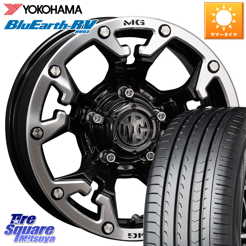 CRIMSON クリムソン GOLEM インセット-5 ゴーレム 16インチ 16 X 6.0J +0 5穴 139.7 YOKOHAMA ブルーアース ミニバン RV03 RV-03 ヨコハマ 215/65R16 ジムニー専用(要オーバーフェンダー等) ジムニ－シエラ・ノマド(カスタム)