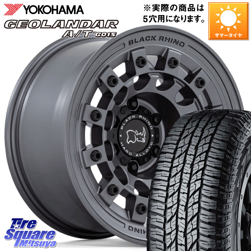 YOKOHAMA R1139 GEOLANDAR AT G015 A/T アウトラインホワイトレター ヨコハマ 285/70R17BLACK RHINO FUJI フジ マッドガンメタ ホイール 17インチ ブラックライノ 17X8.0J 38 5穴 127 クライスラー ジープ ラングラー JK系 クライスラー ジープ ラングラー JL系|タイヤスクエアミツヤ