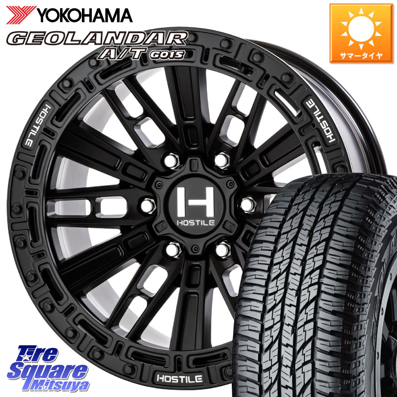 YOKOHAMA R1139 GEOLANDAR AT G015 A/T アウトラインホワイトレター ヨコハマ 285/70R17HOSTILE H129 MOJAVE モハベ ASP ホイール 17インチ 17X9.0J 0 6穴 139.7 ランドクルーザー プラド カスタムサイズ｜タイヤスクエアミツヤ