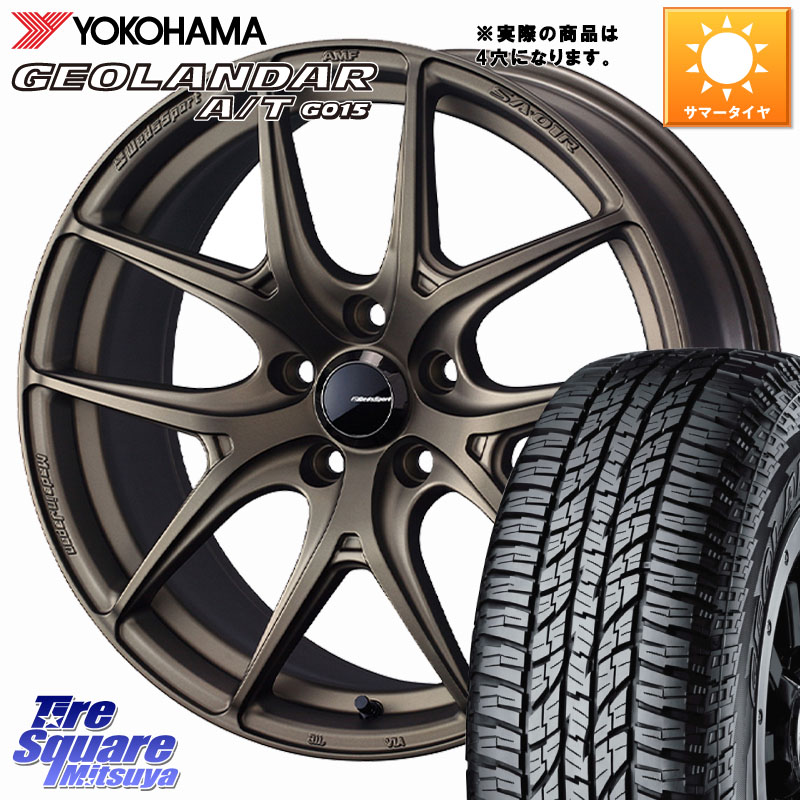 YOKOHAMA R6993 GEOLANDAR AT G015 A/T ブラックレター ヨコハマ 165/55R15WEDS WedsSport SA-01R SA01R ウェッズ スポーツ ホイール 15インチ 15X6.0J 38 4穴 100 ブーン BOON|タイヤスクエアミツヤ