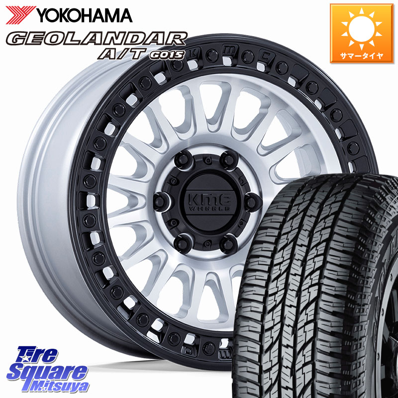 KMC KM552 IMS ホイール 17インチ 17 X 8.5J +25 6穴 139.7 YOKOHAMA R1139 GEOLANDAR AT G015 A/T アウトラインホワイトレター ヨコハマ 285/70R17