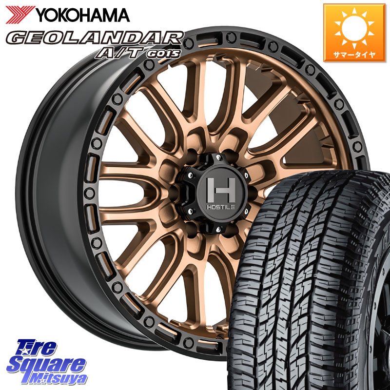 HOSTILE H135 RIDGE CREST ホイール 17インチ 17 X 9.0J +0 6穴 139.7 YOKOHAMA R1139 GEOLANDAR AT G015 A/T アウトラインホワイトレター ヨコハマ 285/70R17