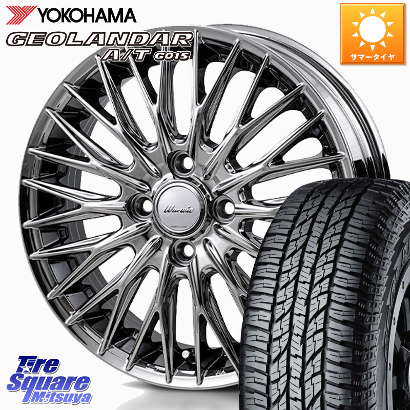 YOKOHAMA R6993 GEOLANDAR AT G015 A/T ブラックレター ヨコハマ 165/55R15MONZA Warwic CLYVER クライヴァー ホイール 15インチ 15X4.5J 45 4穴 100 N-BOX デリカミニ2WD タント スペーシア サクラ R1 R2 ルークス ROOX 日産 デイズ デイズルークス 日産 コペン N-ONE｜タイヤスクエアミツヤ