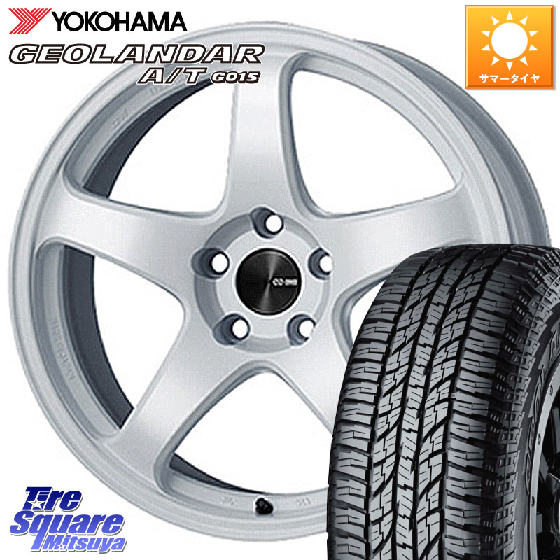 YOKOHAMA R6994 GEOLANDAR AT G015 A/T ブラックレター ヨコハマ 225/50R18ENKEI エンケイ PerformanceLine PF05 WH 18インチ 18X8.5J 45 5穴 114.3｜タイヤスクエアミツヤ