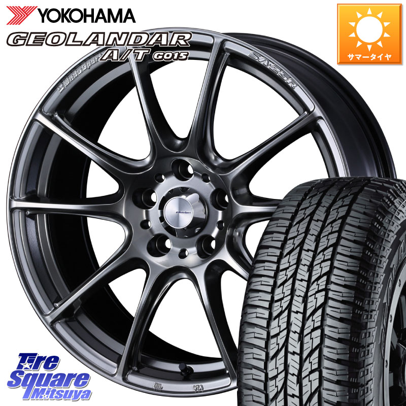 WEDS SA-25R PSB ウェッズ スポーツ ホイール 18インチ 18 X 7.5J +35 5穴 114.3 YOKOHAMA R6994 GEOLANDAR AT G015 A/T ブラックレター ヨコハマ 225/50R18 130,970円