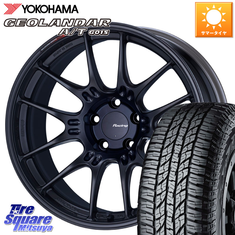 ENKEI エンケイ RACING GTC02 BK ホイール 18インチ 18 X 8.0J +35 5穴 114.3 YOKOHAMA R6994 GEOLANDAR AT G015 A/T ブラックレター ヨコハマ 225/50R18