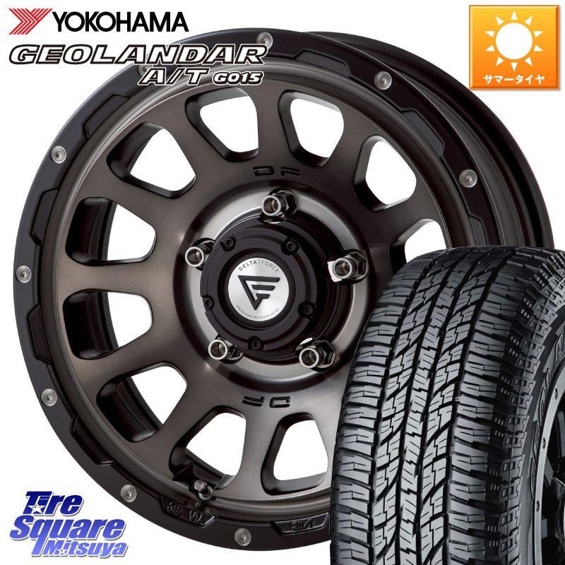 DELTA FORCE デルタフォース オーバル シエラ専用 インセット-5 16インチ 16 X 6.0J +0 5穴 139.7 YOKOHAMA E4453 GEOLANDAR G015 AT A/T アウトラインホワイトレター ヨコハマ 225/75R16 ジムニー専用(要リフトアップ・オーバーフェンダー等) ジムニ－シエラ・ノマド(